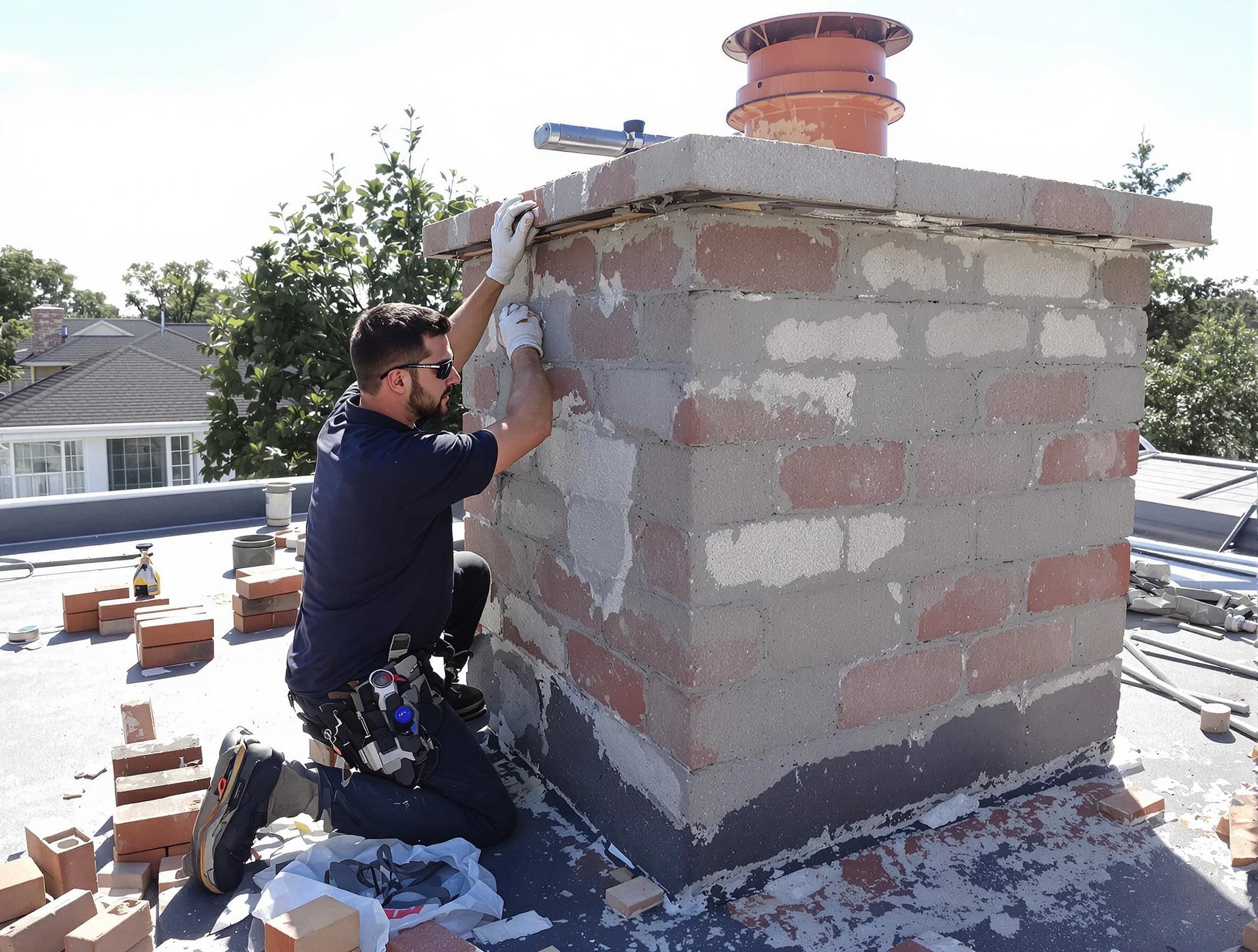 Advanced chimney repair process by North Andover Chimney Sweep in North Andover, MA