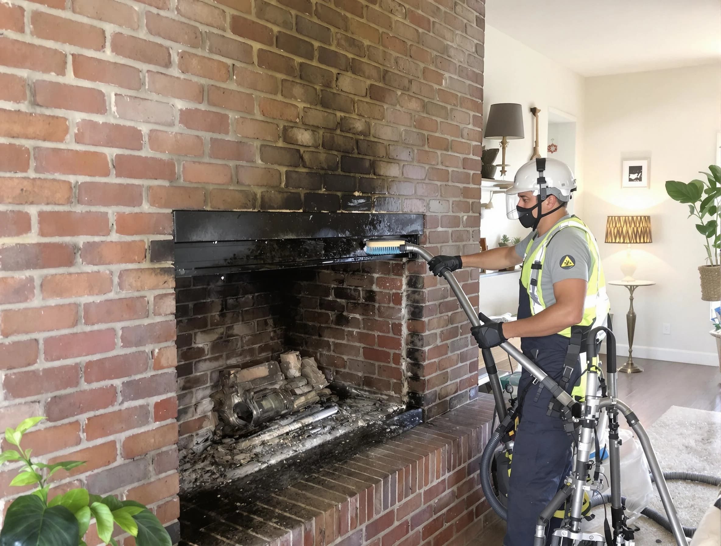 North Andover Chimney Sweep providing fireplace cleaning services in North Andover, MA