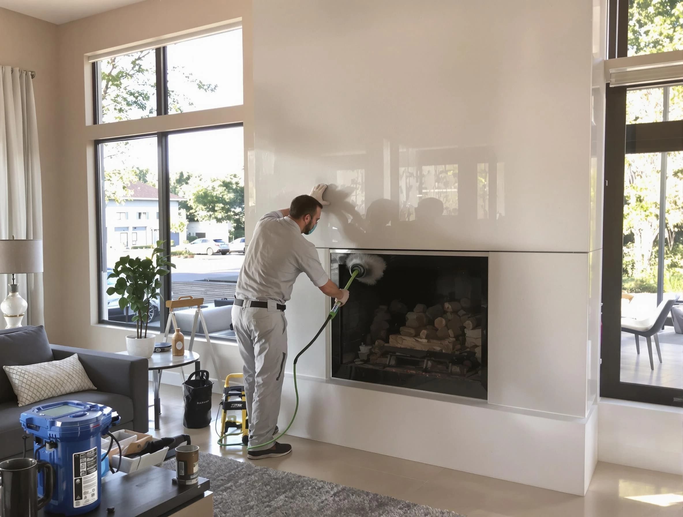 North Andover Chimney Sweep performing thorough soot removal in North Andover, MA