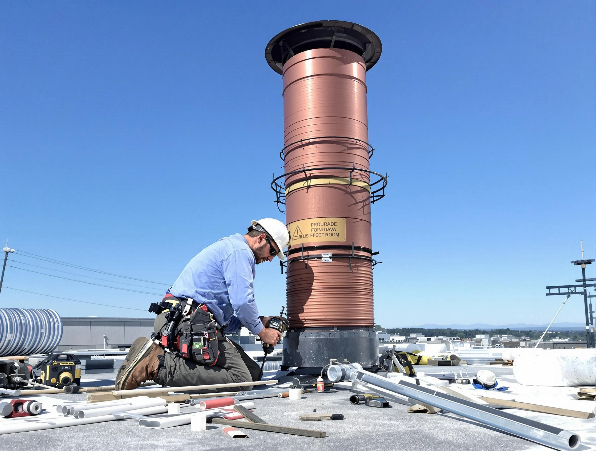 Installed chimney liner by North Andover Chimney Sweep in North Andover, MA