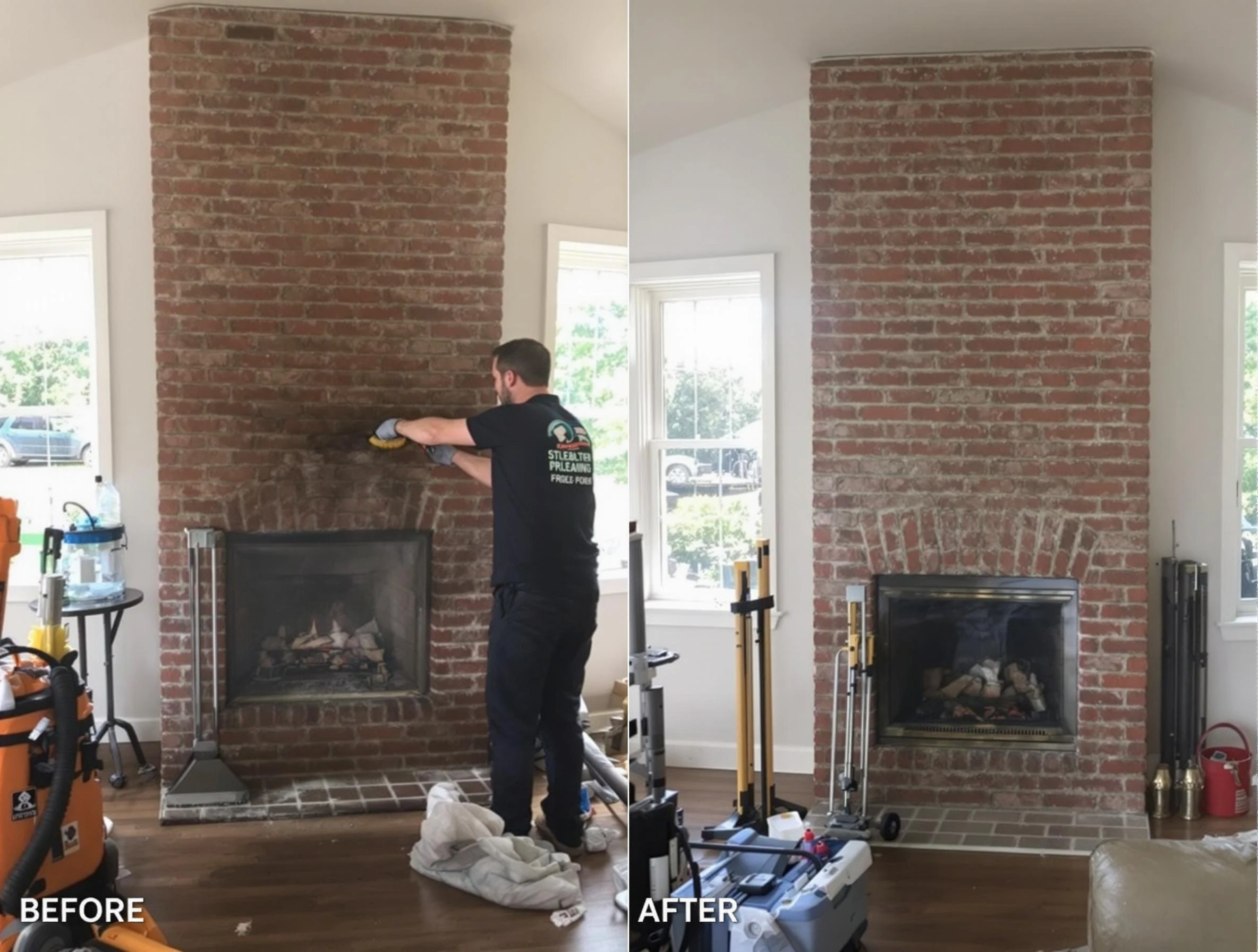 Finished chimney sweeping service by North Andover Chimney Sweep in North Andover, MA