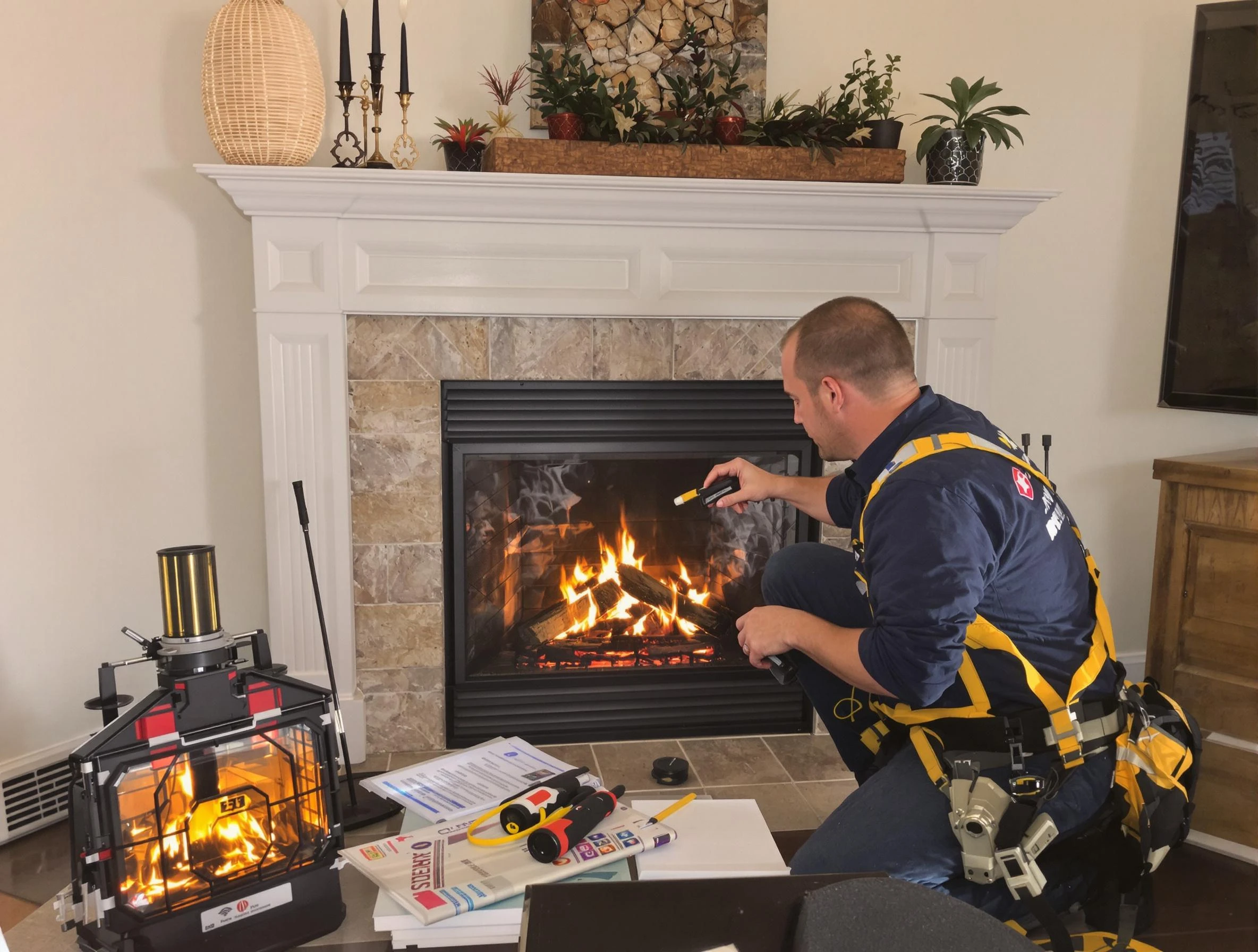 Safety-focused fireplace inspection by North Andover Chimney Sweep in North Andover, MA